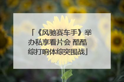 《风驰赛车手》举办私享看片会 酷酷综打响体综突围战