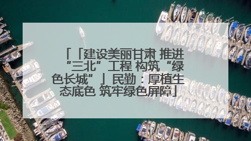 「建设美丽甘肃 推进“三北”工程 构筑“绿色长城”」民勤：厚植生态底色 筑牢绿色屏障