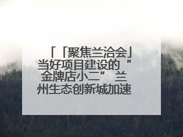 「聚焦兰洽会」当好项目建设的“金牌店小二” 兰州生态创新城加速推进项目建设