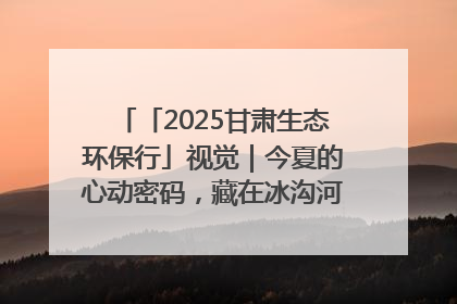 「2025甘肃生态环保行」视觉｜今夏的心动密码，藏在冰沟河的潋滟波光里