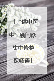 “供电医生”勤问诊 集中修整保畅通