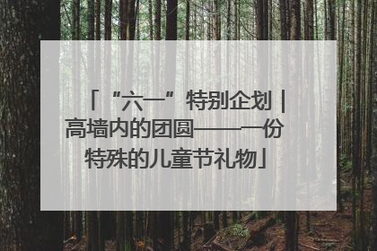 “六一”特别企划｜高墙内的团圆——一份特殊的儿童节礼物
