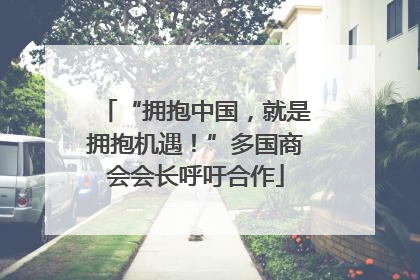 “拥抱中国，就是拥抱机遇！”多国商会会长呼吁合作