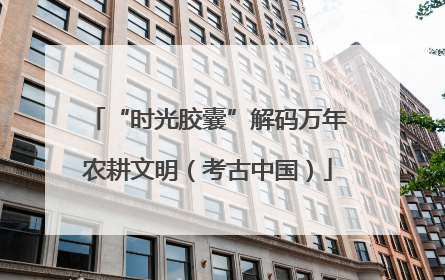 “时光胶囊”解码万年农耕文明（考古中国）