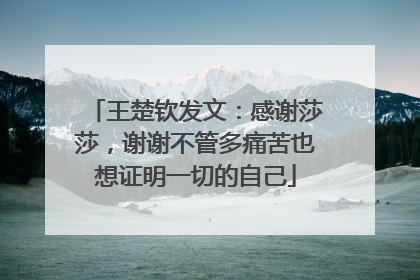 王楚钦发文：感谢莎莎，谢谢不管多痛苦也想证明一切的自己
