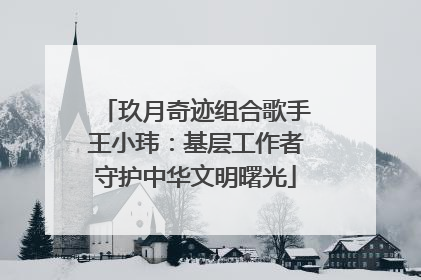 玖月奇迹组合歌手王小玮：基层工作者守护中华文明曙光