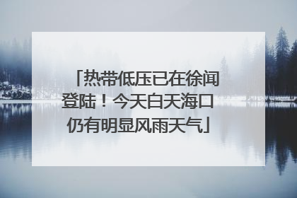 热带低压已在徐闻登陆！今天白天海口仍有明显风雨天气