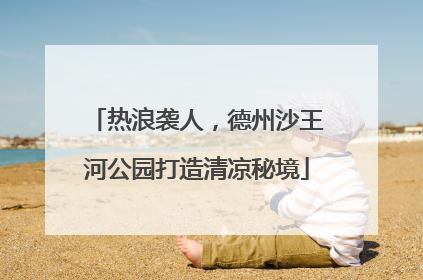 热浪袭人，德州沙王河公园打造清凉秘境