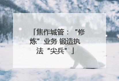 焦作城管：“修炼”业务 锻造执法“尖兵”
