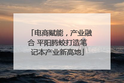 电商赋能，产业融合 平阳腾蛟打造笔记本产业新高地