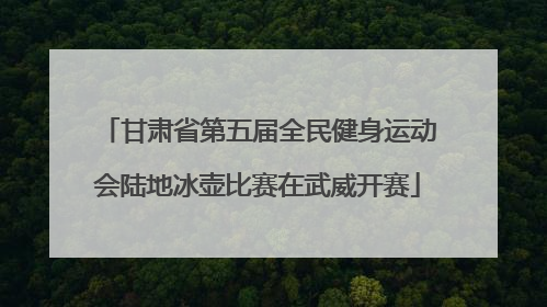 甘肃省第五届全民健身运动会陆地冰壶比赛在武威开赛