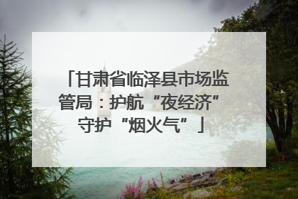 甘肃省临泽县市场监管局：护航“夜经济” 守护“烟火气”
