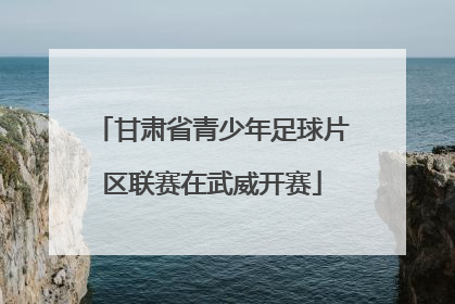甘肃省青少年足球片区联赛在武威开赛