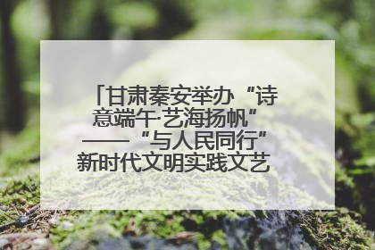 甘肃秦安举办“诗意端午·艺海扬帆”——“与人民同行”新时代文明实践文艺志愿服务活动