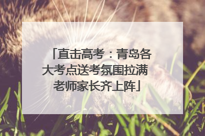 直击高考：青岛各大考点送考氛围拉满 老师家长齐上阵