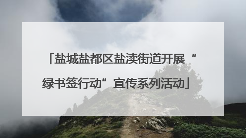 盐城盐都区盐渎街道开展“绿书签行动”宣传系列活动