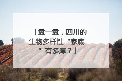 盘一盘，四川的生物多样性“家底”有多厚？
