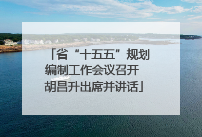 省“十五五”规划编制工作会议召开 胡昌升出席并讲话