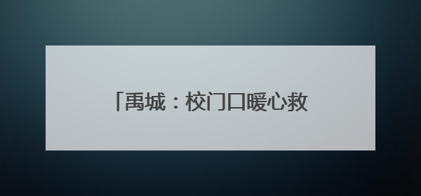 禹城：校门口暖心救助 见义勇为显担当