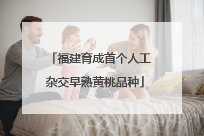 福建育成首个人工杂交早熟黄桃品种