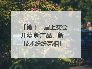 第十一届上交会开幕 新产品、新技术纷纷亮相