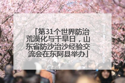 第31个世界防治荒漠化与干旱日，山东省防沙治沙经验交流会在东阿县举办