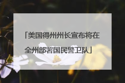 美国得州州长宣布将在全州部署国民警卫队
