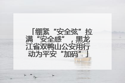 绷紧“安全弦”拉满“安全感”，黑龙江省双鸭山公安用行动为平安“加码”