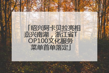 绍兴阿卡贝拉亮相嘉兴南湖，浙江省TOP100文化服务菜单首单落定