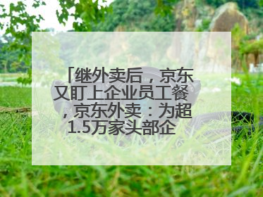 继外卖后，京东又盯上企业员工餐，京东外卖：为超1.5万家头部企业提供用餐方案
