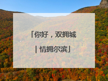 你好，双拥城｜情拥尔滨