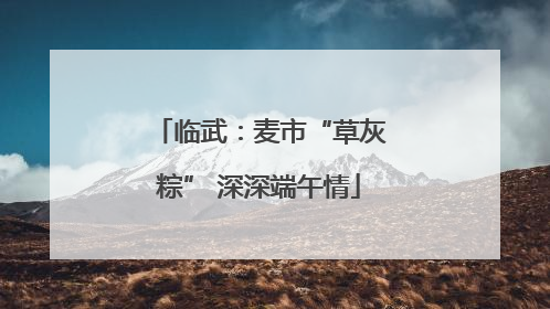 临武：麦市“草灰粽” 深深端午情