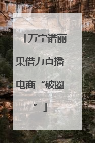 万宁诺丽果借力直播电商“破圈”