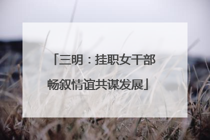 三明：挂职女干部畅叙情谊共谋发展