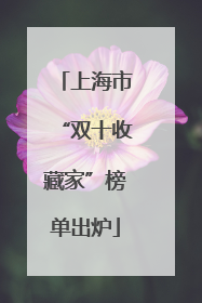 上海市“双十收藏家”榜单出炉