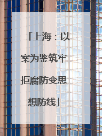 上海：以案为鉴筑牢拒腐防变思想防线