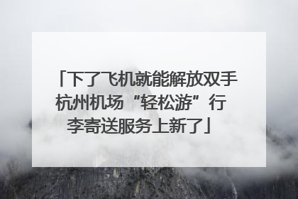 下了飞机就能解放双手 杭州机场“轻松游”行李寄送服务上新了