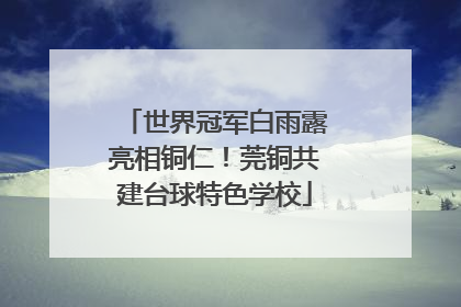 世界冠军白雨露亮相铜仁！莞铜共建台球特色学校