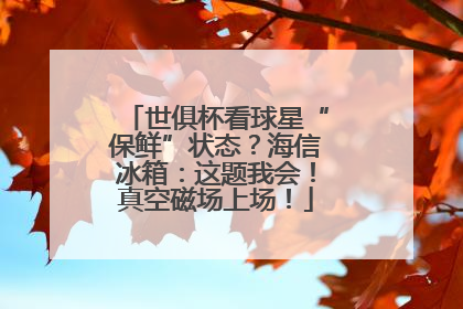 世俱杯看球星“保鲜”状态？海信冰箱：这题我会！真空磁场上场！