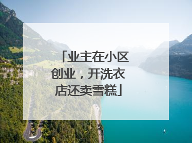 业主在小区创业，开洗衣店还卖雪糕