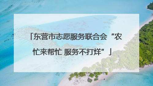 东营市志愿服务联合会“农忙来帮忙 服务不打烊”