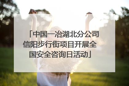 中国一冶湖北分公司信阳步行街项目开展全国安全咨询日活动