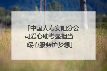 中国人寿安阳分公司爱心助考显担当 暖心服务护梦想