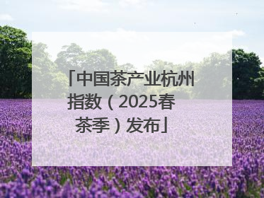 中国茶产业杭州指数（2025春茶季）发布