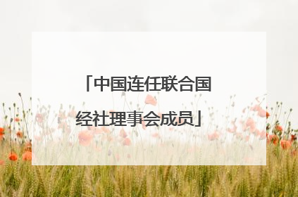 中国连任联合国经社理事会成员