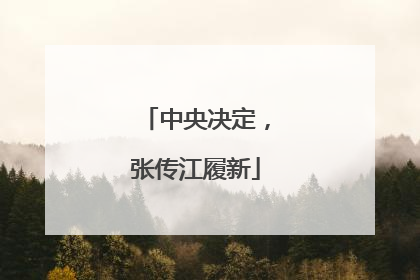 中央决定，张传江履新