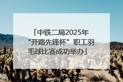 中铁二局2025年“开路先锋杯”职工羽毛球比赛成功举办