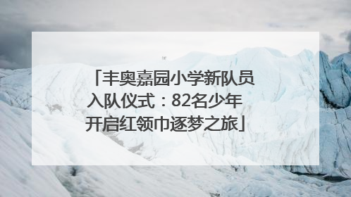 丰奥嘉园小学新队员入队仪式：82名少年开启红领巾逐梦之旅