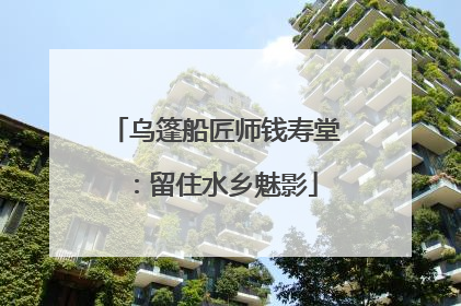 乌篷船匠师钱寿堂：留住水乡魅影
