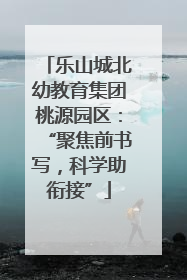 乐山城北幼教育集团桃源园区：“聚焦前书写，科学助衔接”